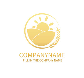 农业标志农产品标志logo模板设计太阳logo